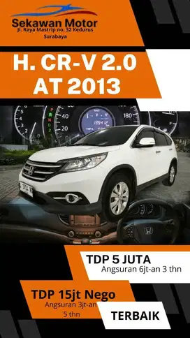 dp minim 5 jt atau paket angsuran murah dp 15jt. CRV 2.0 AT 2013