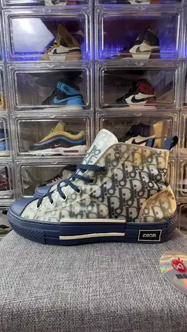 DIOR B23 HIGH TOP OBLIQUE BLUE WHITE