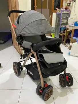 Stroller Bayi Muluss Spacebaby SB-6055 (XL, Roda Besar, Stir 2 arah)