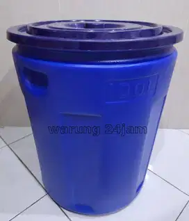 tong drum tutup bak penampungan air mandi tempat sampah 100 L plastik