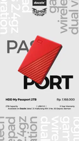 HARDISK MY PASSPORT WD 2TB