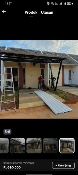 Kanopi baja ringan atap alderon single