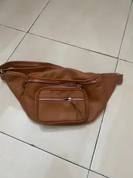 Waistbag coklat unisex baru
