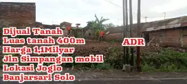 Dijual Tanah Banjarsari Solo