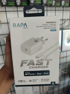 MFi RAPA DC6064 Power II Charger 27W + Kabel C to Lightning PD 3.0