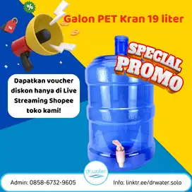 Tahan Banting Galon PET Kran 19lt - DR WATER SOLO