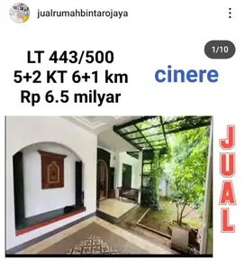 jual rumah murah Cinere Depok direct pemilik langsung owner