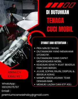 Lowongan kerja carwash pekerjaan cuci an mobil sopir