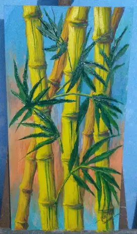 lukisan bambu kuning