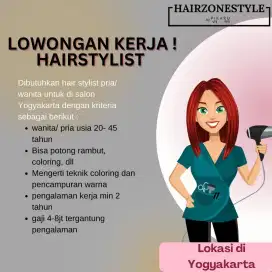 DI BUTUHKAN SEGERA HAIRSTYLIST DI YOGYAKARTA