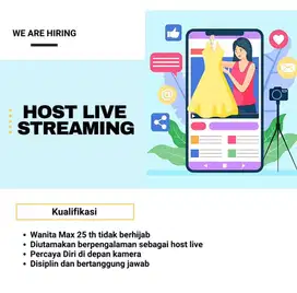 Dicari Host Live Streaming