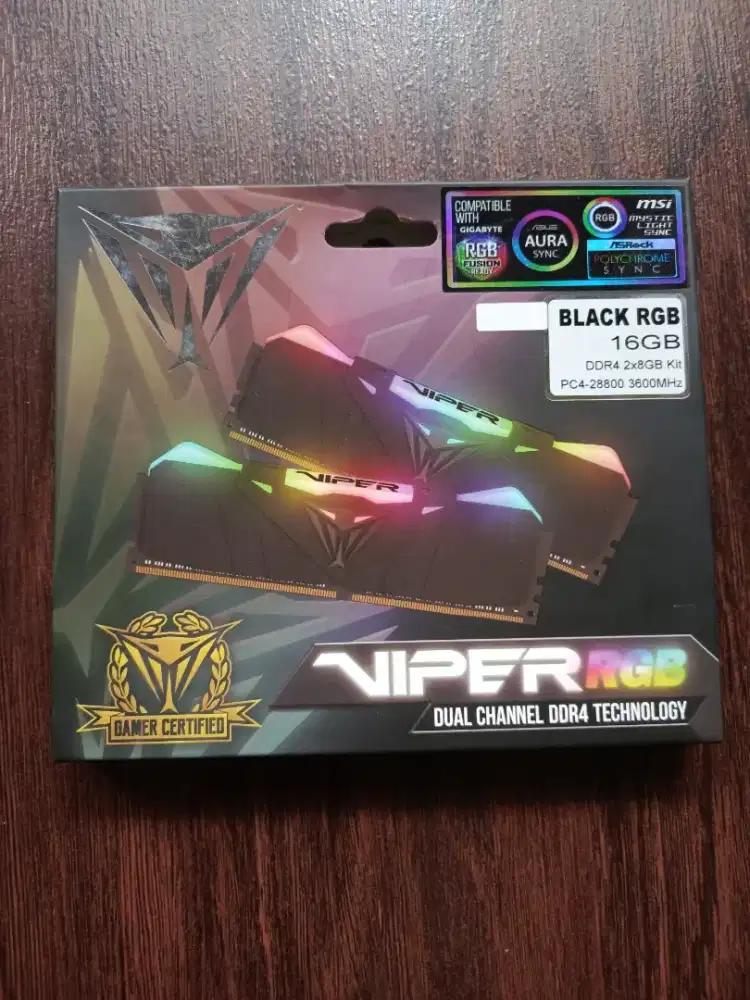 RAM Patriot Viper Black RGB 16 GB (2x8 GB) DDR4-3600 CL17