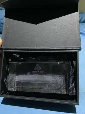 Queen Anne cruise ship Cunard crystal plaque
