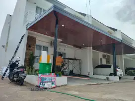 Kanopi bajaringan atap alderon RS + plafon pvc garansi 15thn