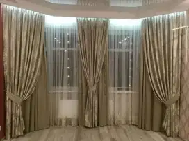 Pasang gordyn gorden murah vertikal roll blind jasa wallpaper dinding