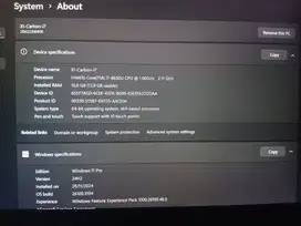 LENOVO THINKPAD X1 CARBON CORE i7 GENERATION 7Th