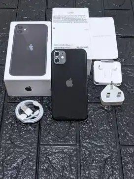 Iphone 11 128gb Black fulset resmi beacukai setara ibox digimap 128