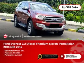 [ LOW KM ] Ford Everest 2.2 Diesel Titanium Sunroof Merah 2015 2016