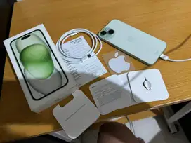 For Sale Iphone 15 Green ijo Fullset Original Mulus banget like new