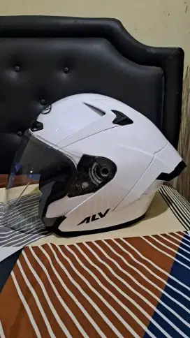 helm alv ultron pro white,dapet 2 visor