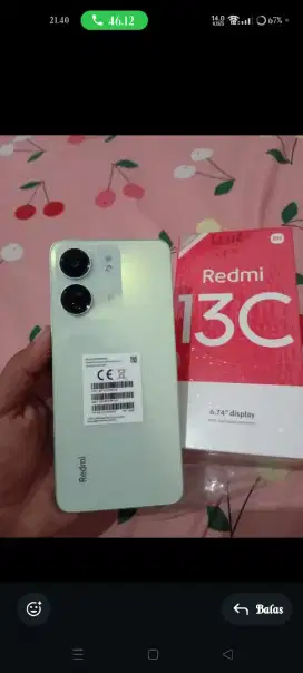 Jual hp redmi 13c pemakaian baru 2 bulan ..kotak cassan lengkap