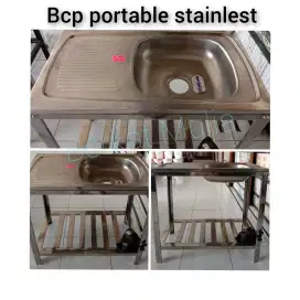 Bcp meja portable bahan stainlest