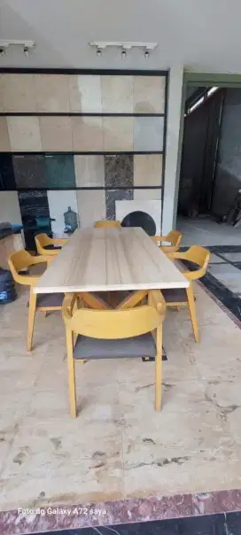 meja makan marmer import