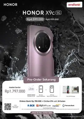 PROMO PRE-ORDER HONOR X9c 5G BISA CICILAN