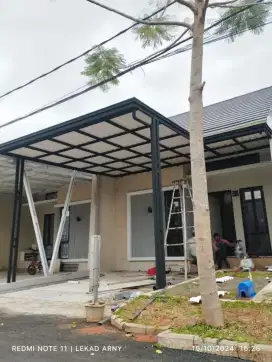 Kanopi carpot atap alderon RS plus talang air profil