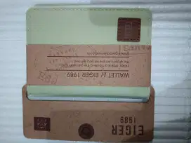Dompet Eiger DIJAMIN ORIGINAL Bahan canvas mix kulit warna Sage Green