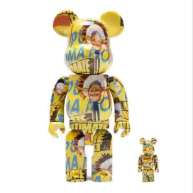 BONEKA PAJANGAN BEARBRICK ANDY WARHOL X JEAN-MICHEL BASQUIAT