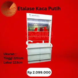 Etalase Kaca Putih