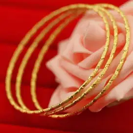 Gelang Keroncong Satuan Kerincing Kroncong Titanium GOLD Anti Karat