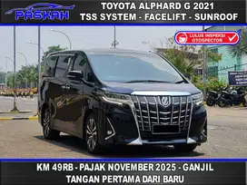 Bunga=4% PAJAK=NOVEMBER GANJIL Km=49k Toyota Alphard G atpm 2021 TSS