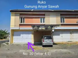 Dijual  ruko raya gunung anyar sawah