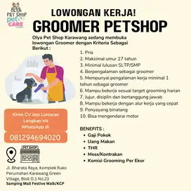 Lowongan Groomer Pria