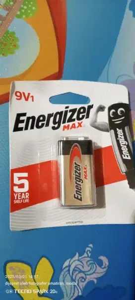 Batre kotak 9V ,ENERGIZER MAX dri ALKALINE