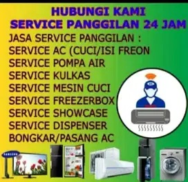 Bung jaya servis AC kulkas msin cuci pompa air dll