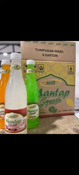 Ready sirup murah 1 dus isi 12 botol plastik food grade