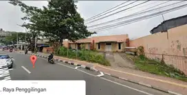 Dijual tanah bangunan  pinggir jalan raya penggilingan cakung,