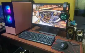 PC GAMING FULLSET TINGGAL PAKAI I3 10100F+GTX 1050TI+MONITOR HP