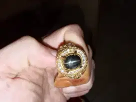 Cincin ukiran bali black nilam