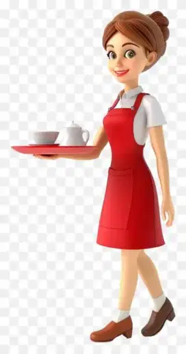 *Sedang training*Waitress Wanita serabutan