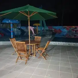 tenda jati,meja makan outdoor,payung murah,kursi cafe,kursi lipat