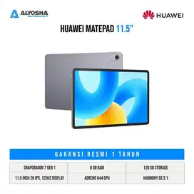 NEW TAB HUAWEI MATEPAD 11.5 GREY 6/128GB FREE KEYBOARD NEW RESMI