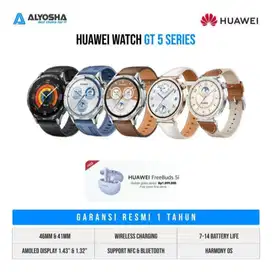 NEW JAM HUAWEI SMARTWATCH GT 5 BLUE DAN BLACK READY