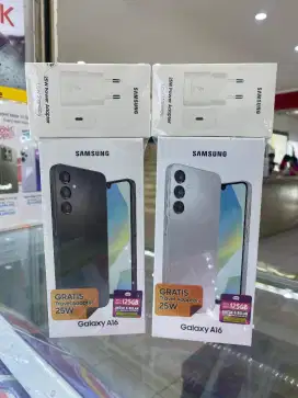 SAMSUNG GALAXY A16 8+8/128GB + FREE ADAPTER ORI + TEMPERED GLASS