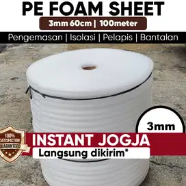 Busa Packing Polyfoam PE Foam Sheet 3mm (1 Roll: 60cm x 100m) Sleman J