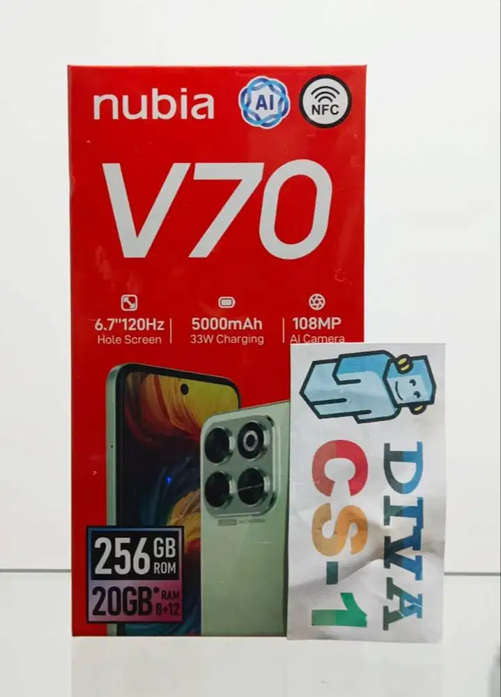 New Nubia V70 Ram 8Gb 256Gb AI Camera 108Mp Batre 5000 mAh Fast Charge