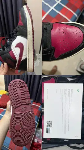 Dijual murah sepatu nike air jordan 1 Mid Bredtoe